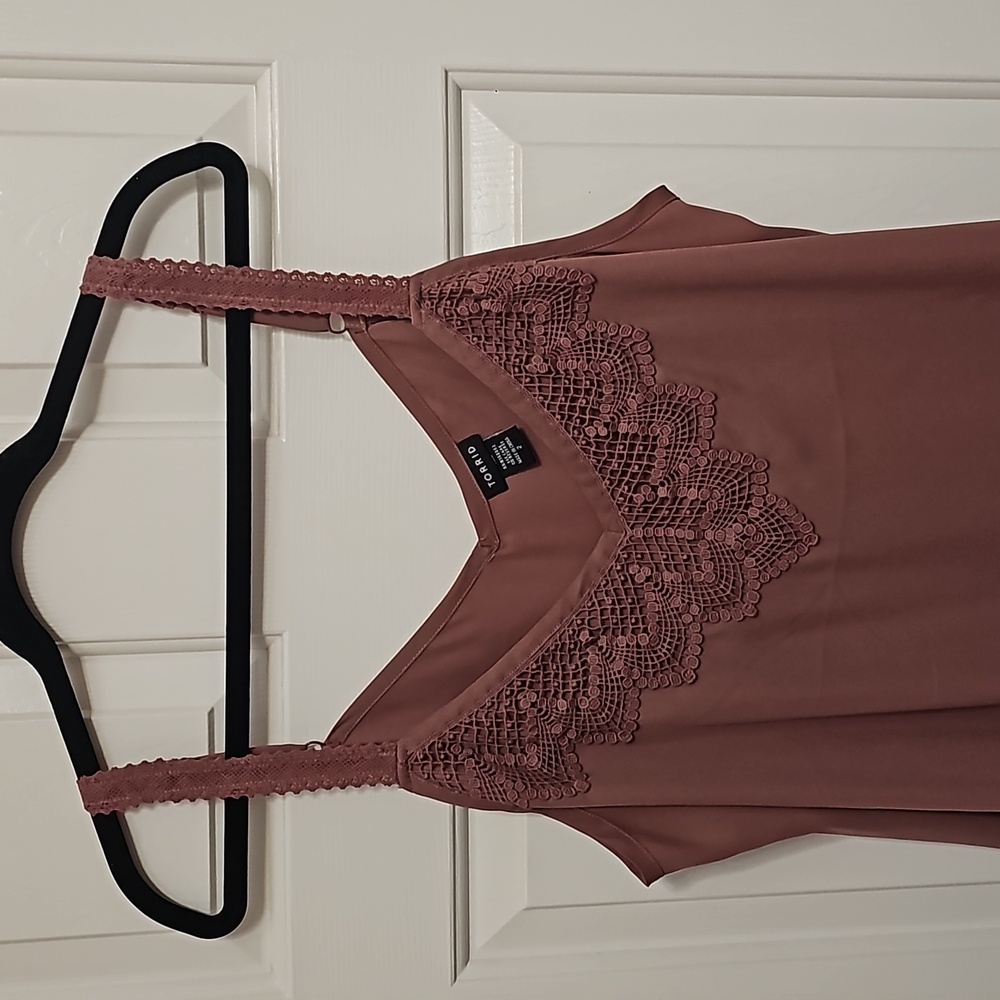 Torrid Lace Tank Camisole Like New Pink 2